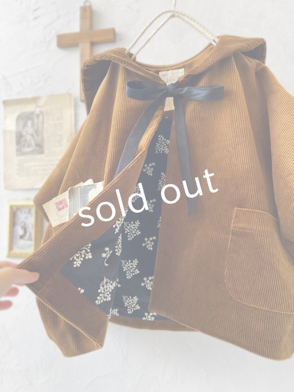 画像9: MARCHE' DE SOEUR／セーラ襟のタッセルちびコート・キャラメルブラウン (9)