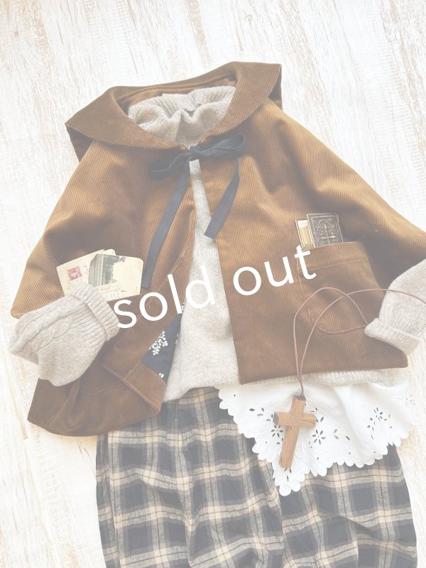 画像6: MARCHE' DE SOEUR／セーラ襟のタッセルちびコート・キャラメルブラウン (6)