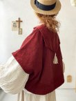 画像8: MARCHE' DE SOEUR／セーラ襟のタッセルちびコート・クラシカルレッド (8)