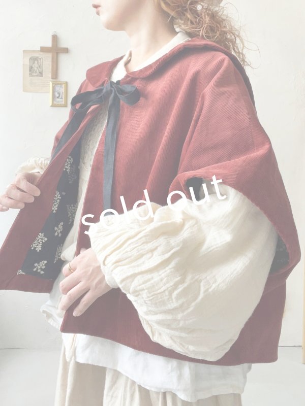 画像7: MARCHE' DE SOEUR／セーラ襟のタッセルちびコート・クラシカルレッド (7)