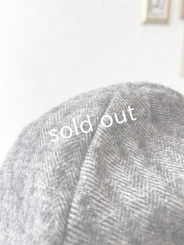 画像6: 羊帽子店／12-4 シェットランドウールリネンの冬のヘミング・杢ブラック (6)