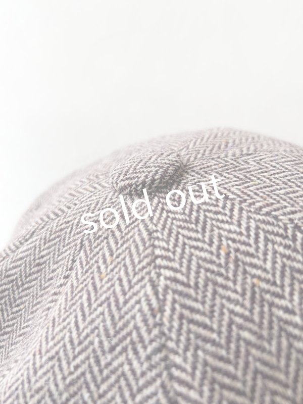 画像6: 羊帽子店／12-3 冬のヘリンボーンキャスケット・杢ブラウン (6)