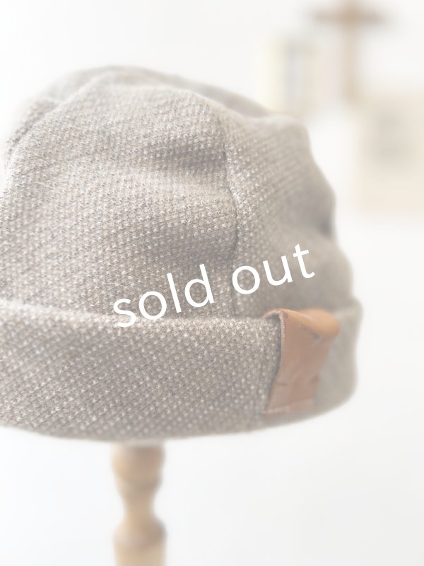 画像3: 羊帽子店／12-6 アイスランドウールの冬のヘミング・杢ベージュ (3)