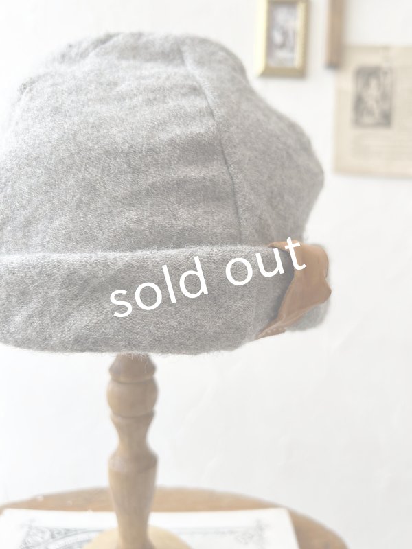 画像3: 羊帽子店／12-4 シェットランドウールリネンの冬のヘミング・杢グレー (3)