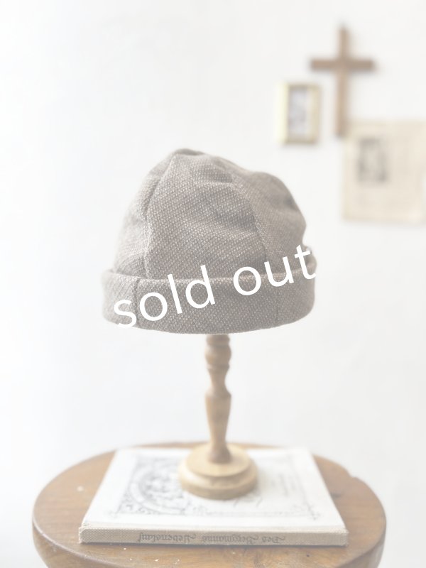 画像4: 羊帽子店／12-6 アイスランドウールの冬のヘミング・杢ベージュ (4)