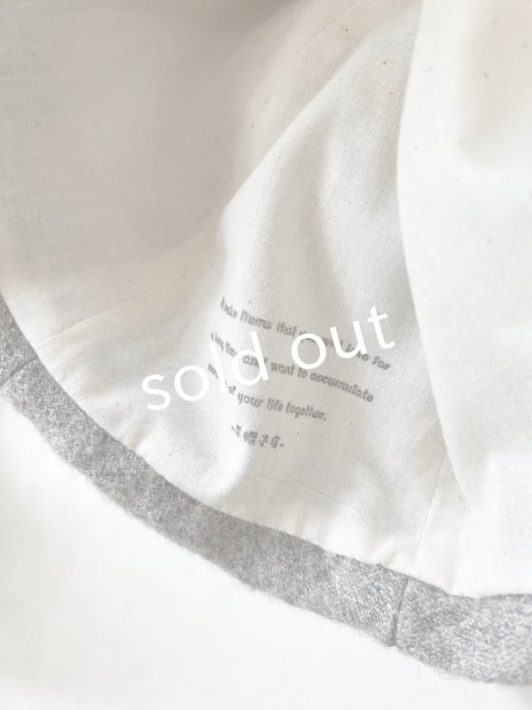 画像7: 羊帽子店／12-4 シェットランドウールリネンの冬のヘミング・杢グレー (7)