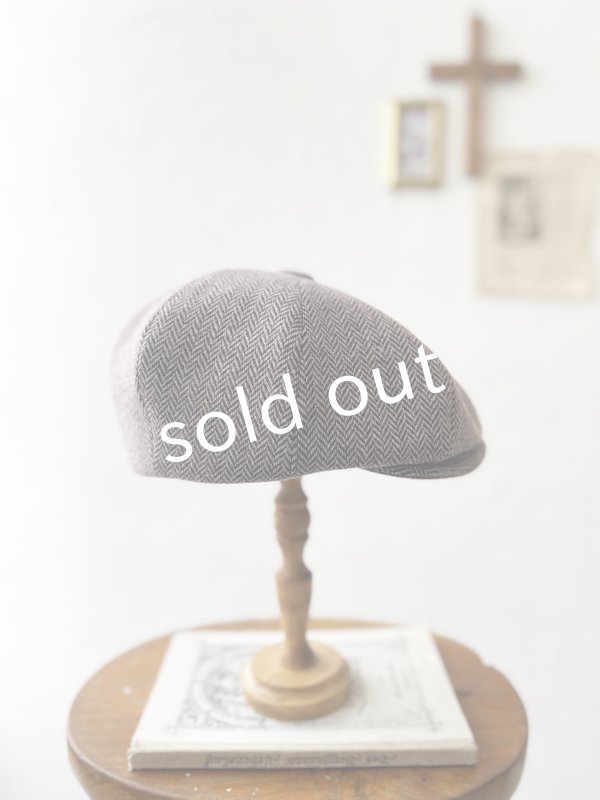 画像4: 羊帽子店／12-3 冬のヘリンボーンキャスケット・杢ブラウン (4)