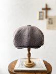 画像3: 羊帽子店／12-3 冬のヘリンボーンキャスケット・杢ブラウン (3)