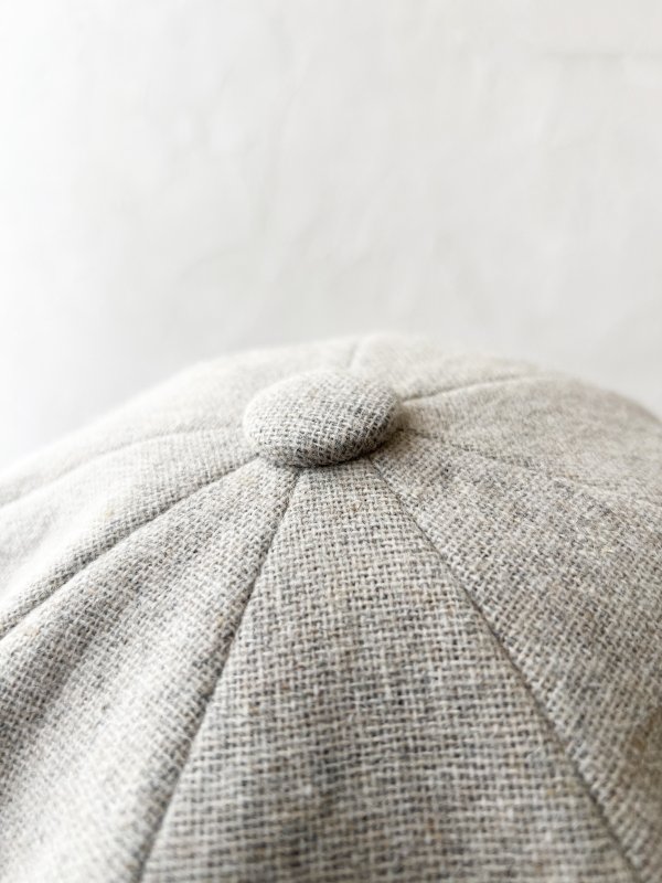 画像6: 羊帽子店／12-3 冬のヘリンボーンキャスケット・杢ライトグレー (6)