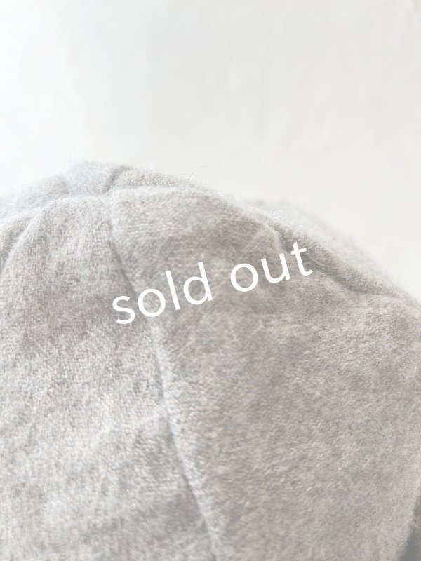 画像6: 羊帽子店／12-4 シェットランドウールリネンの冬のヘミング・杢グレー (6)