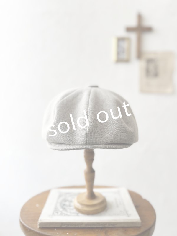 画像3: 羊帽子店／12-3 冬のヘリンボーンキャスケット・杢ライトグレー (3)