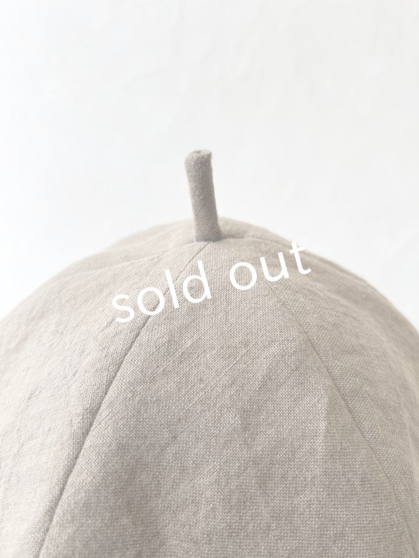 画像5: 羊帽子店／12-7 ベルギーリネンのほっこりベレー帽・モカ (5)