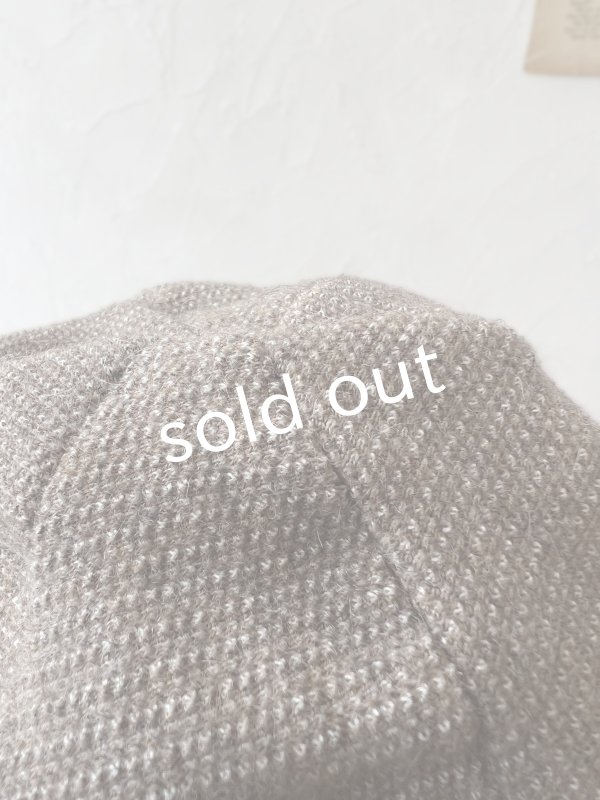 画像6: 羊帽子店／12-6 アイスランドウールの冬のヘミング・杢ベージュ (6)