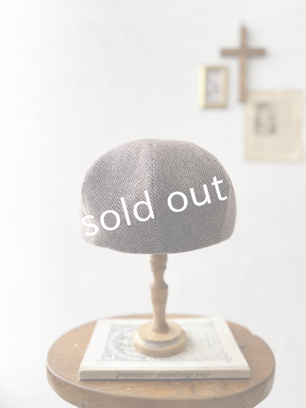 画像5: 羊帽子店／12-3 冬のヘリンボーンキャスケット・杢ブラウン (5)