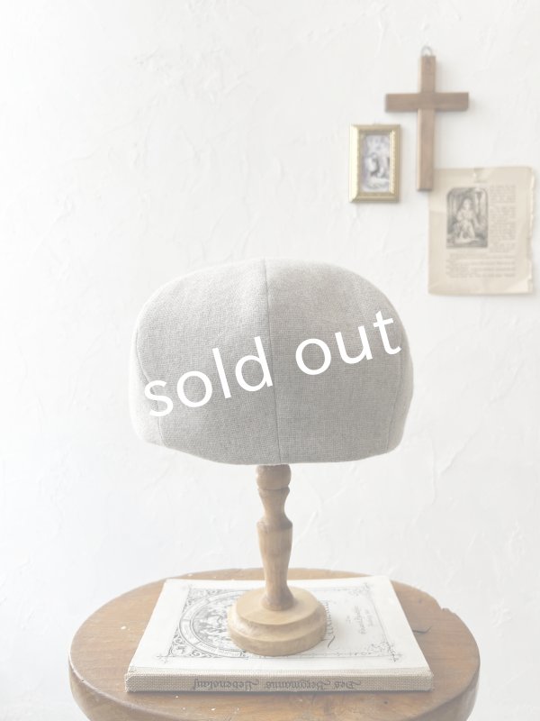 画像5: 羊帽子店／12-3 冬のヘリンボーンキャスケット・杢ライトグレー (5)