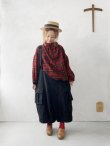 画像14: MARCHE' DE SOEUR／ウールガーゼのバルーンチュニック・赤チェック (14)