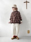 画像15: MARCHE' DE SOEUR／ウールガーゼのバルーンチュニック・ベージュチェック (15)