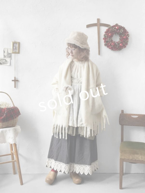 画像6: 【ノエルの贈り物】リネンキャミのレースチュニック・カーキ【4】 (6)