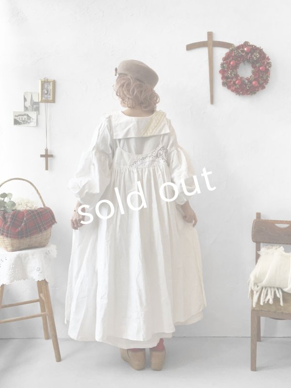 画像5: 【ノエルの贈り物】マディラ刺繍のキャミワンピース・A【1】 (5)