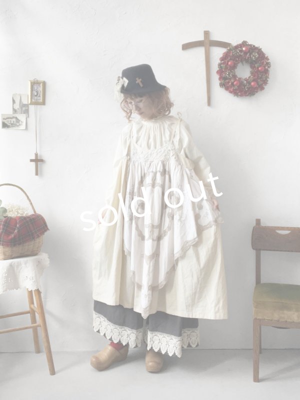 画像4: 【ノエルの贈り物】マディラ刺繍のキャミワンピース・B【2】 (4)