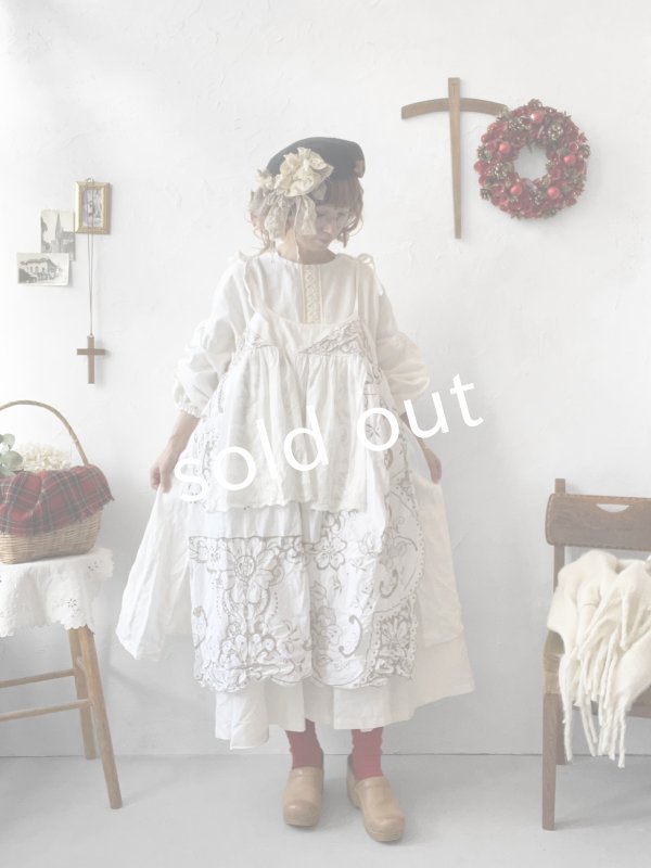 画像4: 【ノエルの贈り物】マディラ刺繍のキャミワンピース・C【3】 (4)