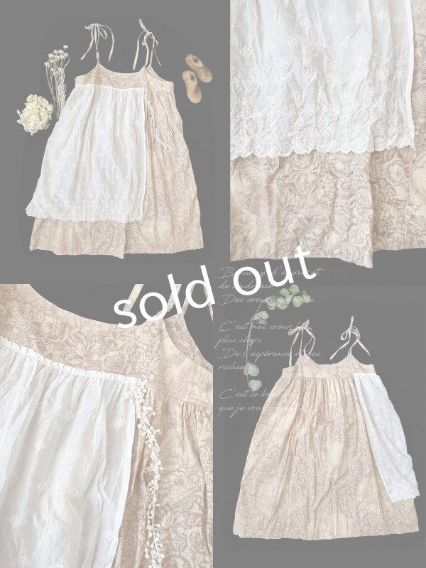 画像2: 【ノエルの贈り物】トワルドジュイのキャミワンピース・B【13】 (2)