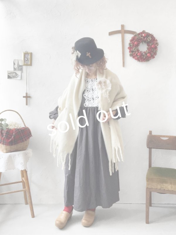 画像6: 【ノエルの贈り物】セーラー襟のレースワンピース・ダークグレー【20】 (6)