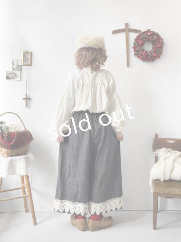 画像5: 【ノエルの贈り物】レースのガウチョパンツ・ダークグレー【9】 (5)