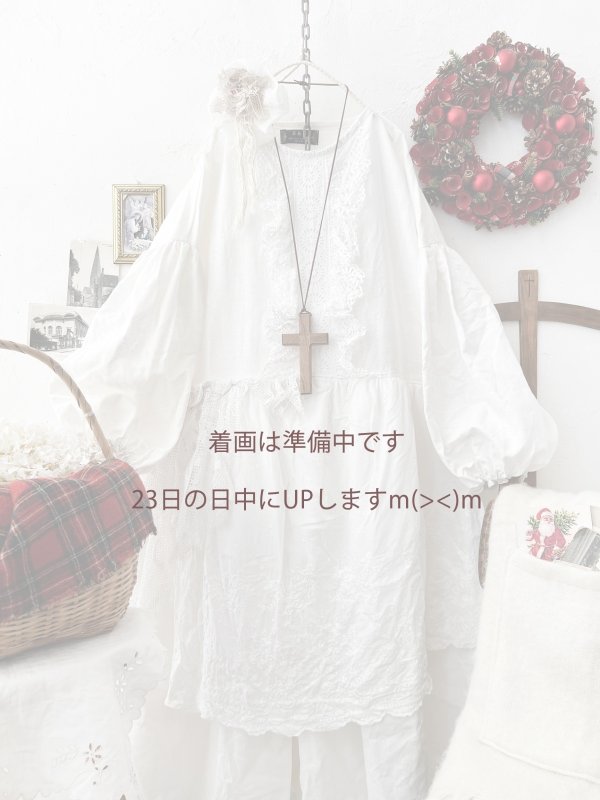 画像5: 【ノエルの贈り物】ホワイトリネンレースワンピース・D【25】 (5)