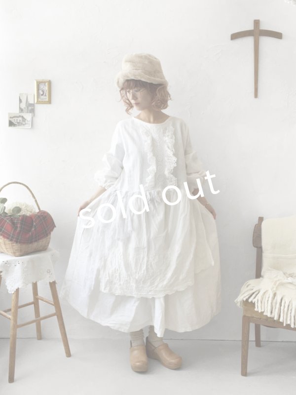 画像5: 【ノエルの贈り物】ホワイトリネンレースワンピース・D【25】 (5)
