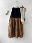画像7: MARCHE' DE SOEUR／リネンのベストワンピース・黒×アンティークブラウン (7)