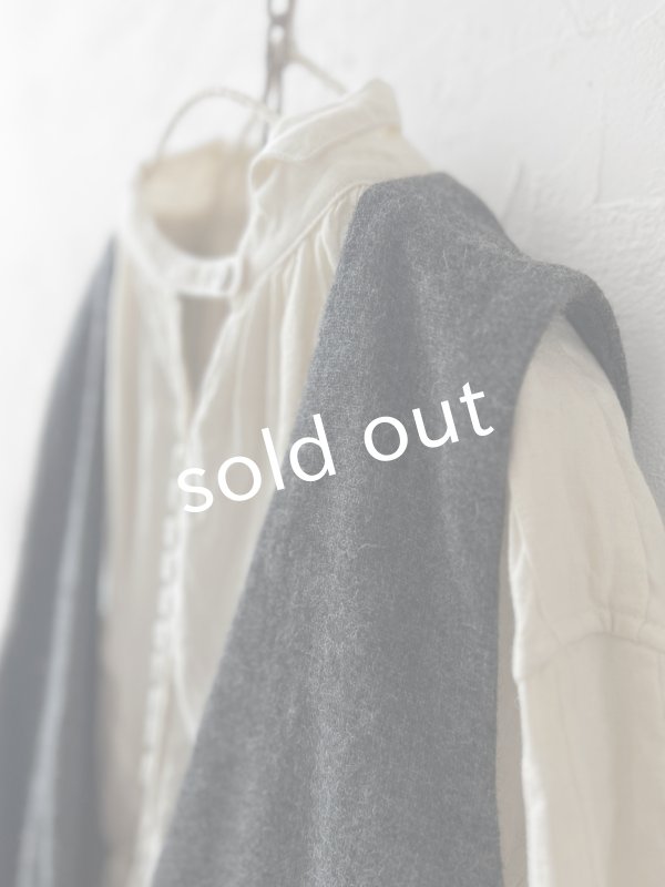 画像3: MARCHE' DE SOEUR／ウールツイードのベストワンピース・チャコール×黒 (3)