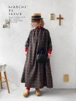 画像11: MARCHE' DE SOEUR／シャーリングネックワンピース・レッドブラウンチェック (11)