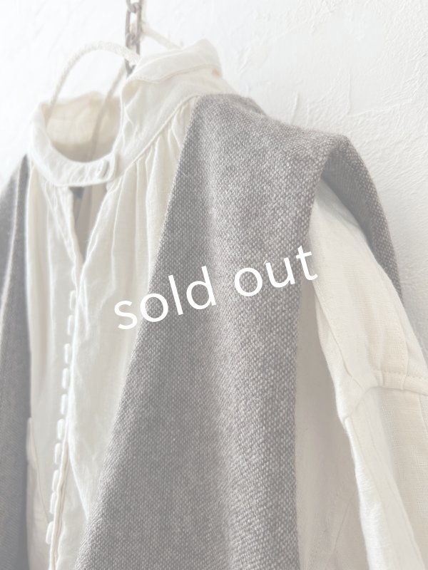 画像3: MARCHE' DE SOEUR／ウールツイードのベストワンピース・モカ×黒 (3)