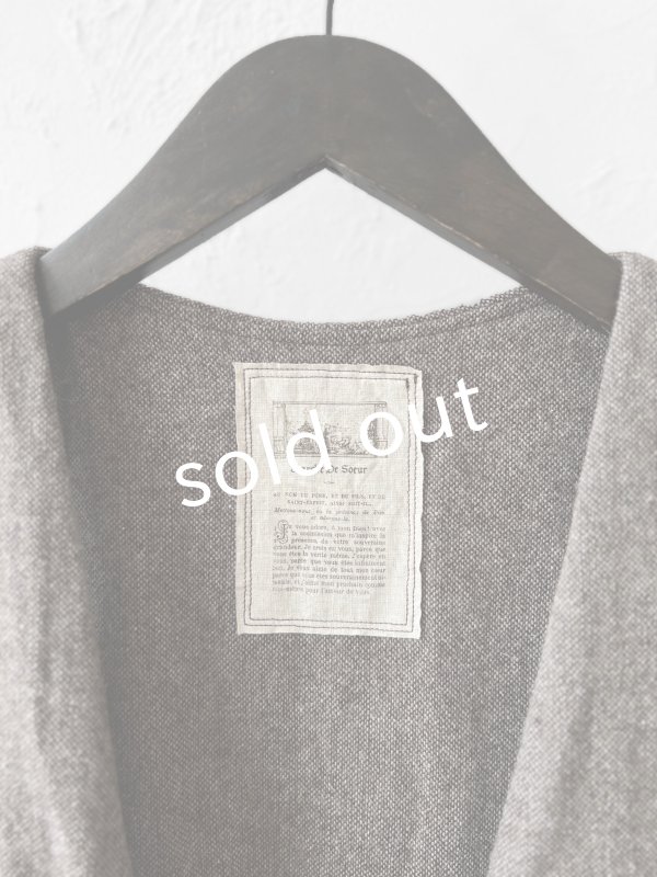 画像9: MARCHE' DE SOEUR／ウールツイードのベストワンピース・モカ×黒 (9)