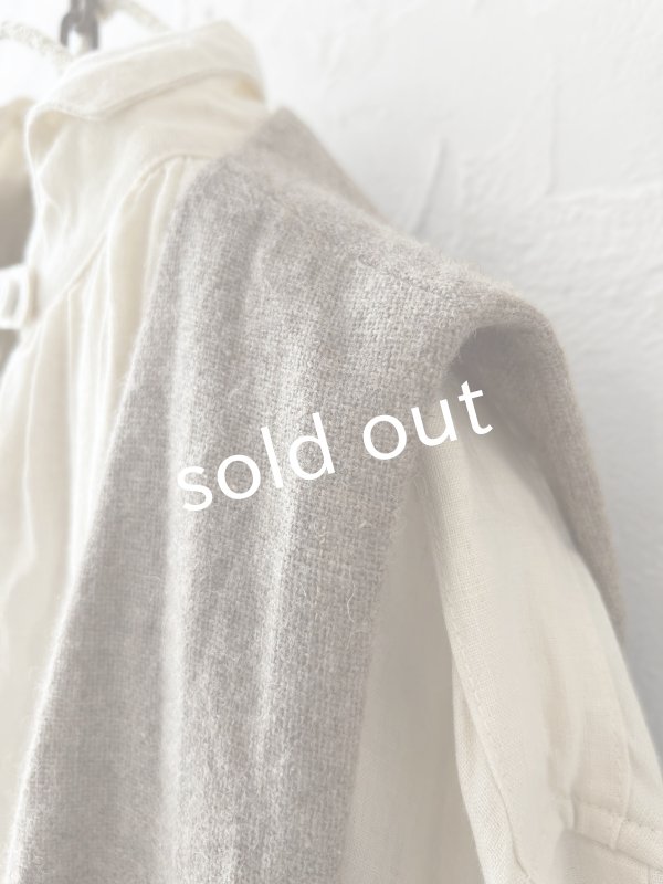 画像3: MARCHE' DE SOEUR／ウールツイードのベストワンピース・ベージュ×生成り (3)