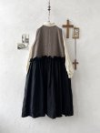 画像8: MARCHE' DE SOEUR／ウールツイードのベストワンピース・モカ×黒 (8)