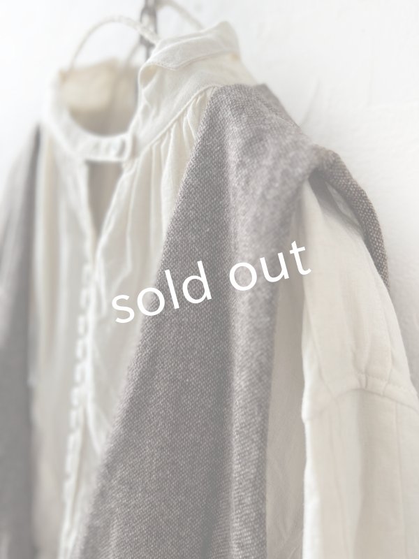 画像3: MARCHE' DE SOEUR／ウールツイードのベストワンピース・モカ×生成り (3)