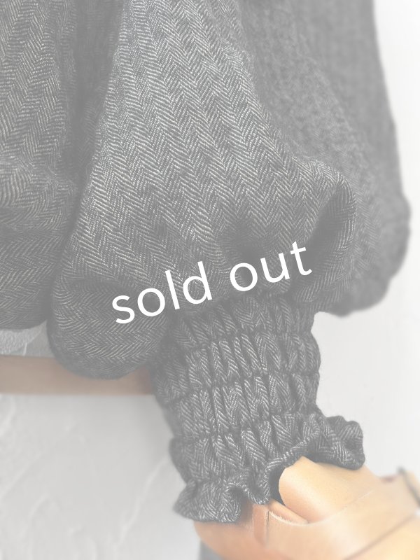 画像5: MARCHE' DE SOEUR／シェットランドウールリネン ピエロパンツ・杢ブラック (5)