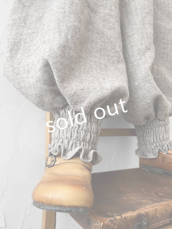 画像3: MARCHE' DE SOEUR／シェットランドウールリネン ピエロパンツ・杢ベージュ (3)