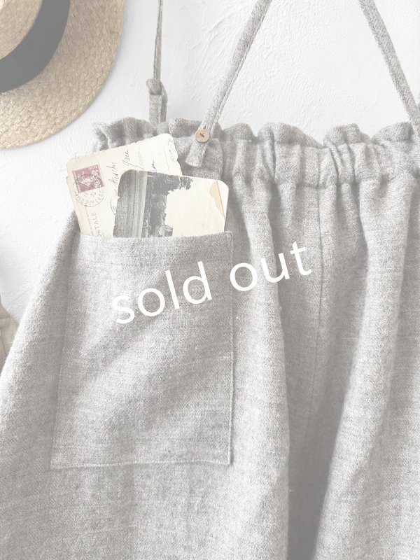 画像10: MARCHE' DE SOEUR／シェットランドウールリネン ピエロパンツ・杢ベージュ (10)