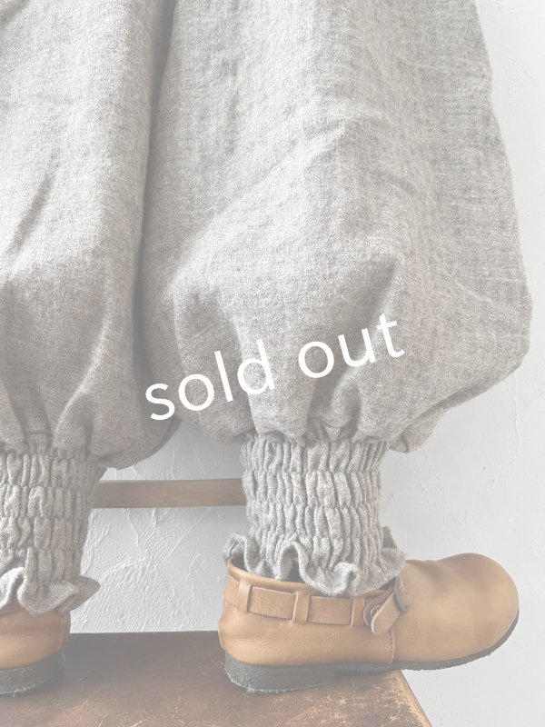 画像9: MARCHE' DE SOEUR／シェットランドウールリネン ピエロパンツ・杢ベージュ (9)