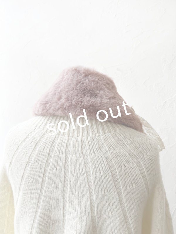 画像5: pollenbienco／アンティークレースのファーティペット・F (5)