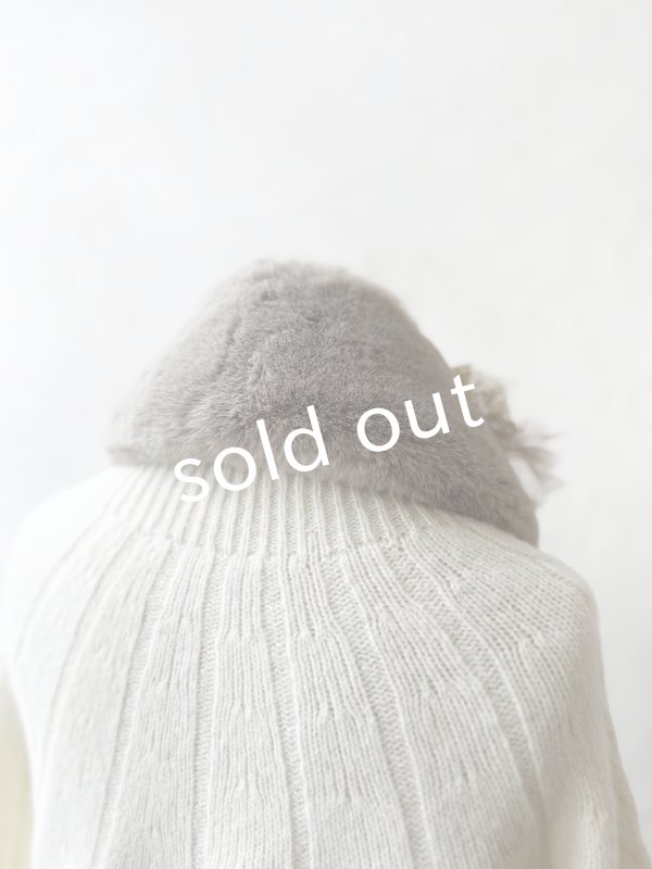 画像5: pollenbienco／アンティークレースのファーティペット・E (5)