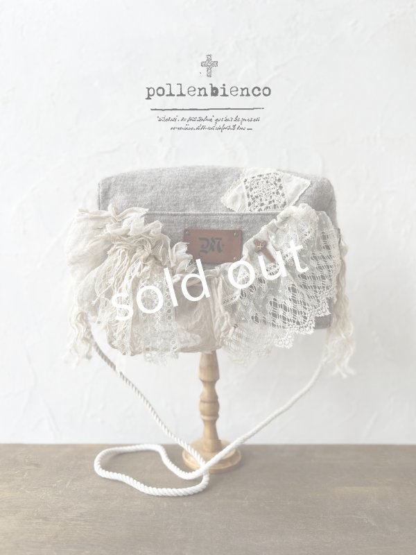 画像1: pollenbienco／アンティークレースのショルダーバッグ (1)