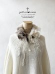 画像1: pollenbienco／アンティークレースのファーティペット・L (1)