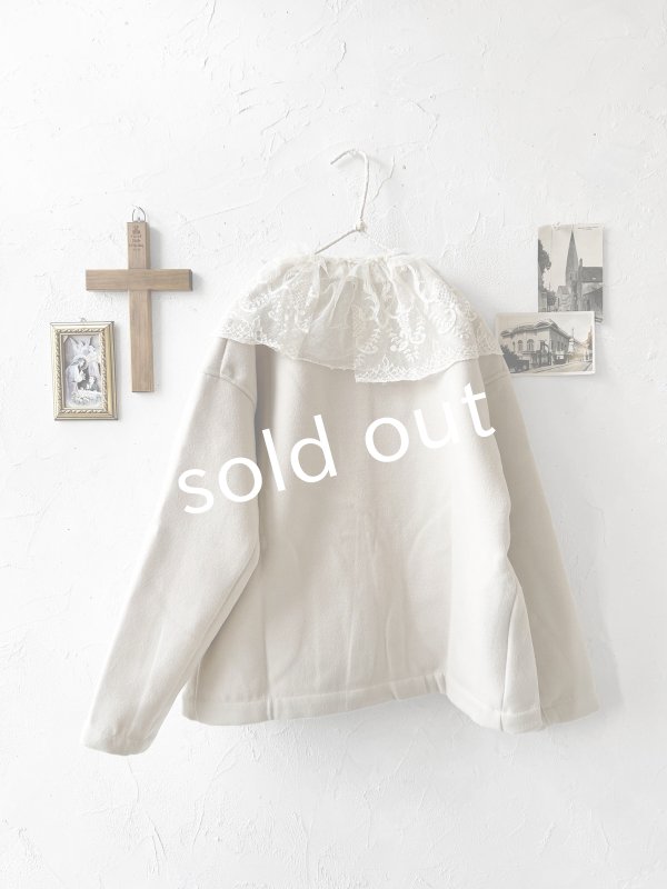 画像9: pollenbienco／アンティークレースのメルトンコート・アイボリー (9)