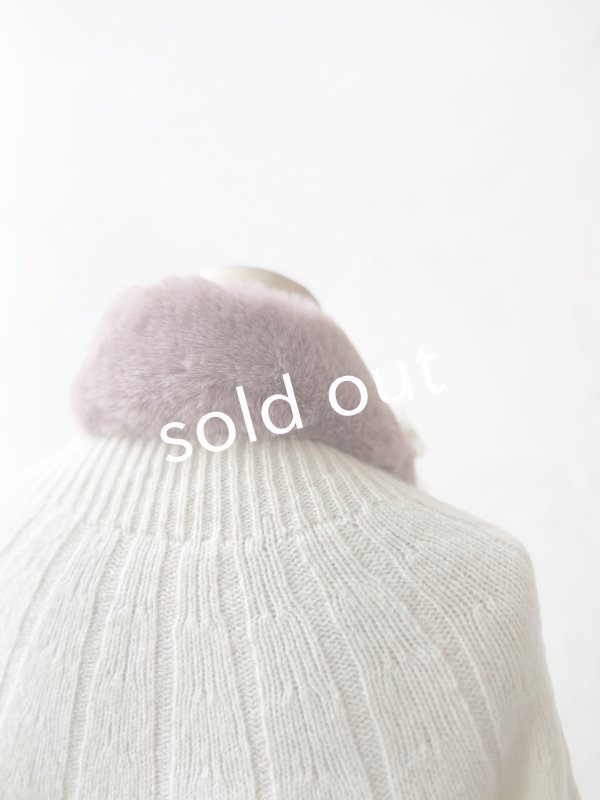 画像5: pollenbienco／アンティークレースのファーティペット・K (5)