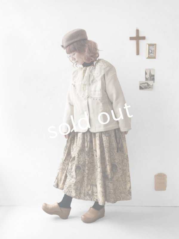 画像12: pollenbienco／アンティークレースのメルトンコート・アイボリー (12)