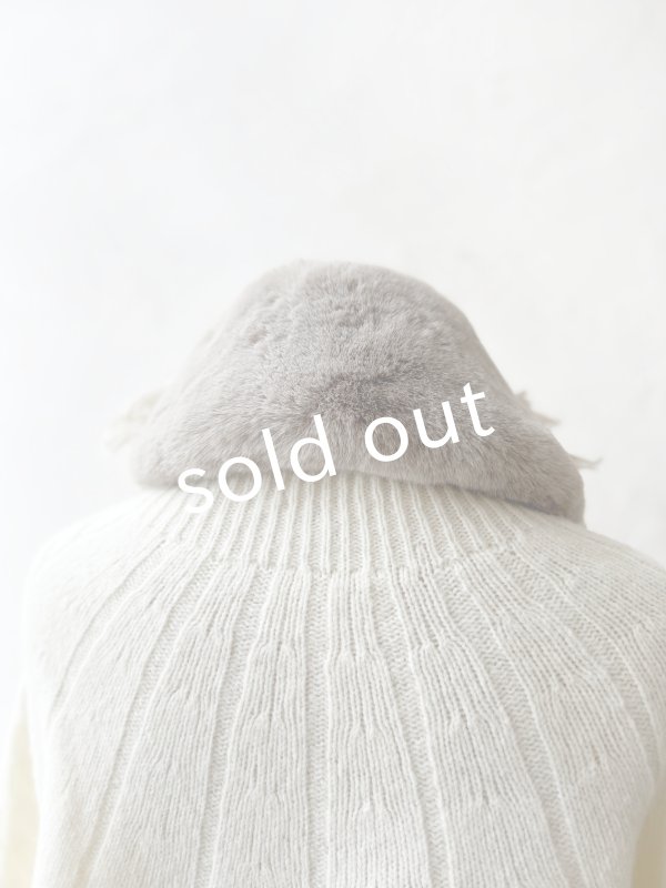 画像4: pollenbienco／アンティークレースのファーティペット・H (4)